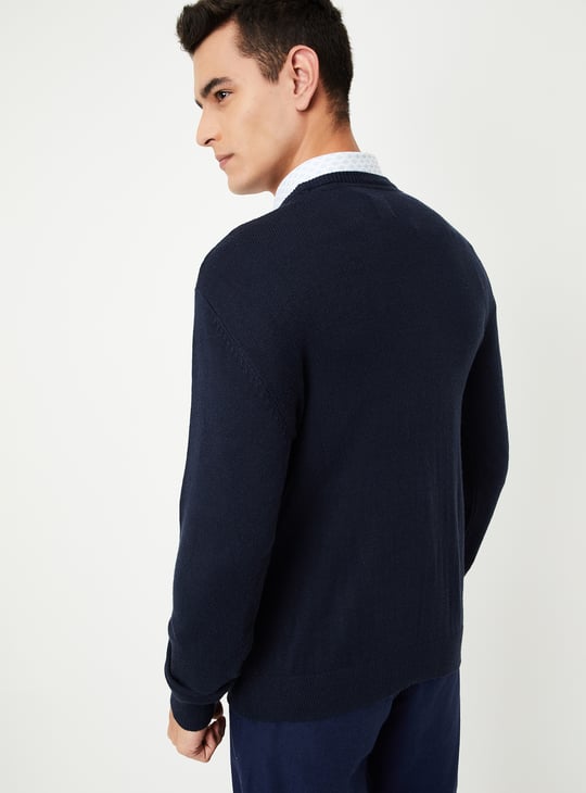 Men Braided Knit Sweater