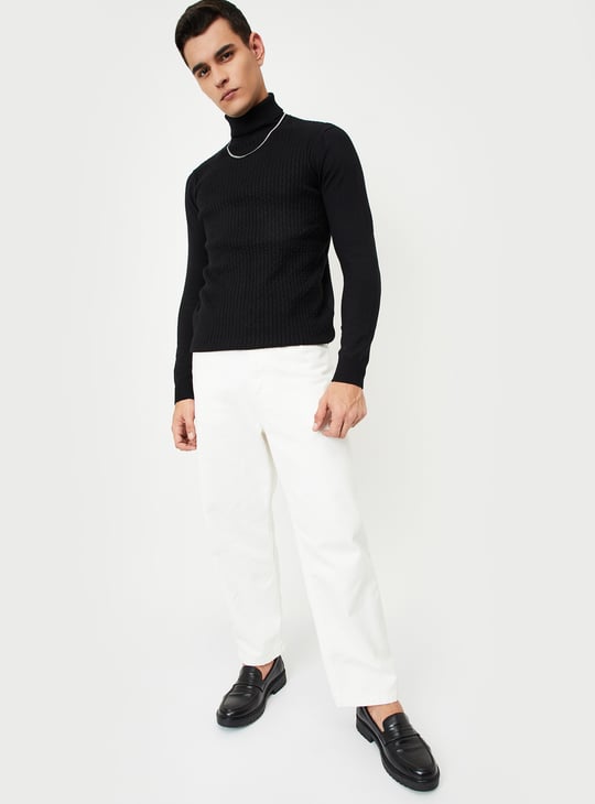 Men Knitted Turtle Neck Sweater