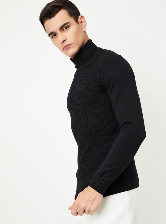 Men Knitted Turtle Neck Sweater