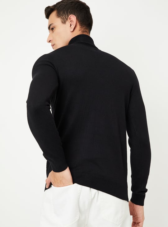 julius turtle knit 10s Men Knitted Turtle Neck Sweater | Black