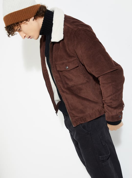 Mens Style Corduroy Jacket Men's Olive-green Corduroy Jacket