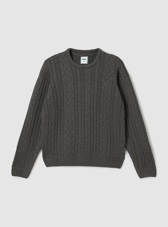 Buy Boys Cable Knit Sweater Online at just Rs. 899.0