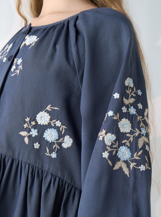 sachin and babi light blue dress Wholesale peasant dress for your store main image 0