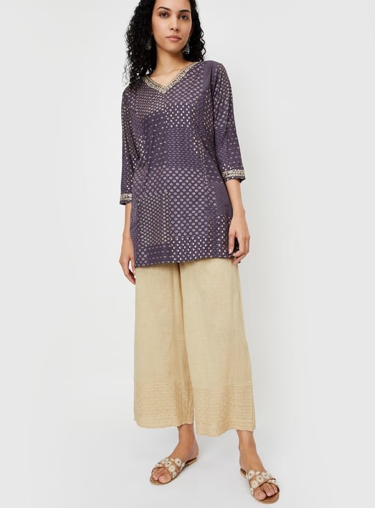 Women Embroidered Palazzos