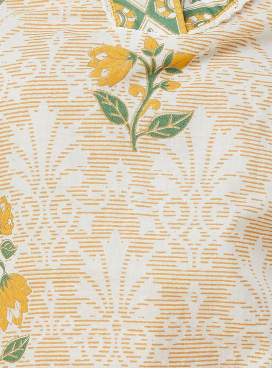 Women Floral Printed Straight Kurta