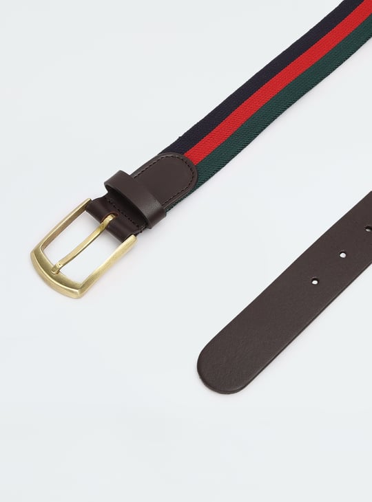 Men Striped Casual Belt