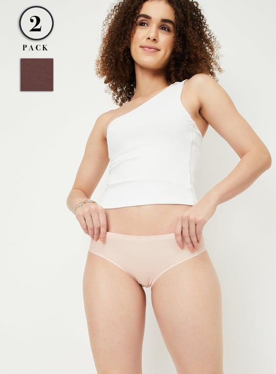 Women Solid Briefs - Pack of 2