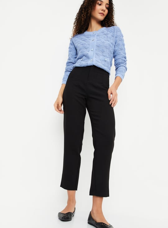 Women Solid Formal Trousers