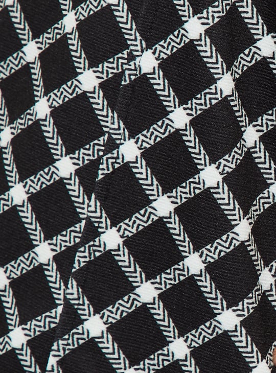 URB_N Women Checked Pinafore Dress with T-shirt