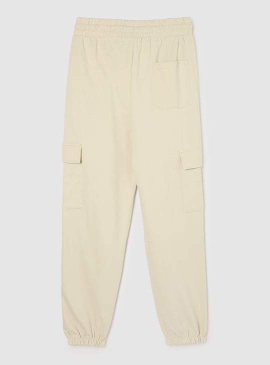 Boys Solid Cargo Joggers