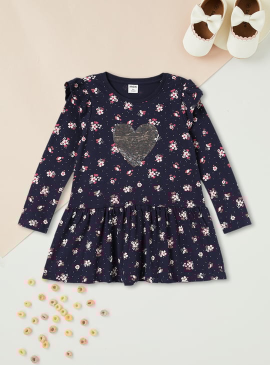 Girls Reversible Sequin Peplum Top