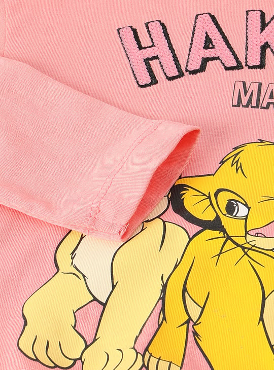 Girls Lion King Printed T-shirt