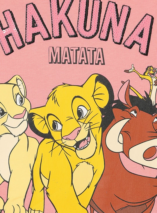 Girls Lion King Printed T-shirt