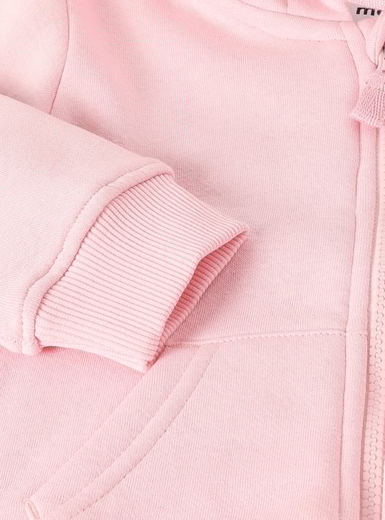 Girls Solid Hooded Sweatshirt