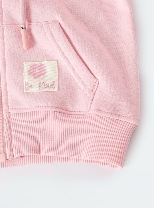 Girls Solid Hooded Sweatshirt