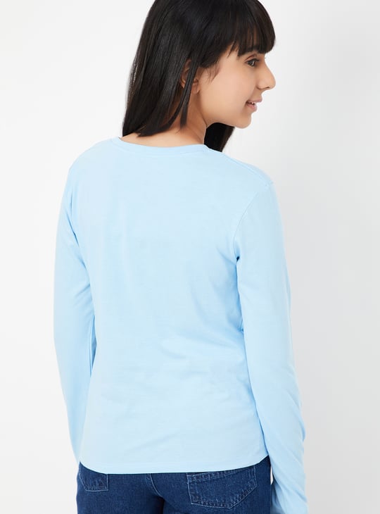 Girls Printed Full Sleeve T-shirt