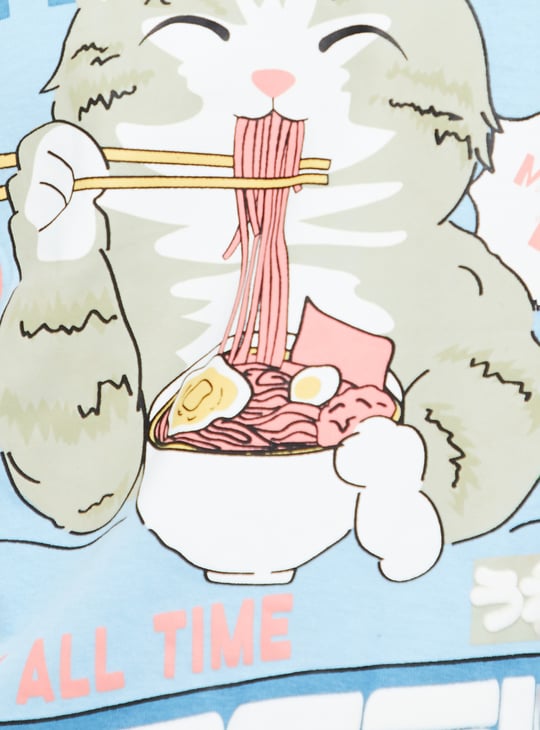 Girls Printed Full Sleeve T-shirt