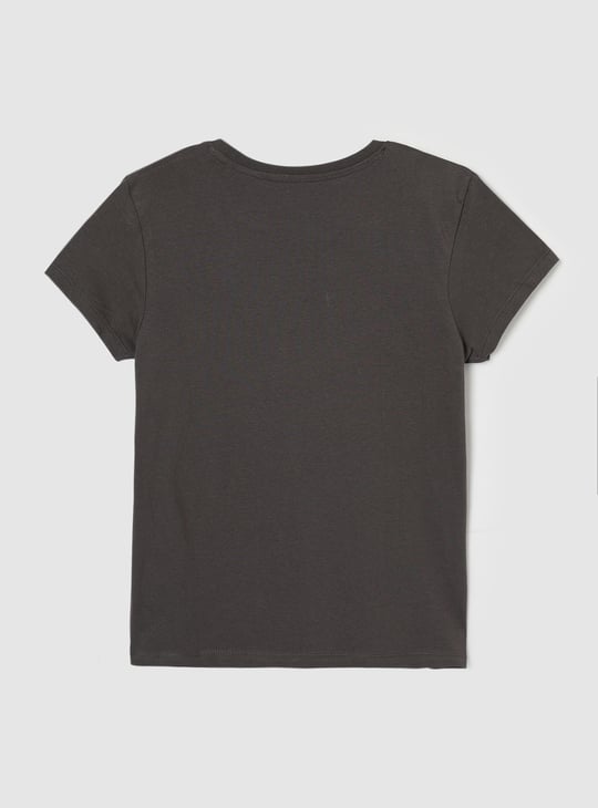 Girls Glitter Printed T-shirt