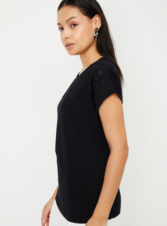 Women Schiffili Yoke T-shirt