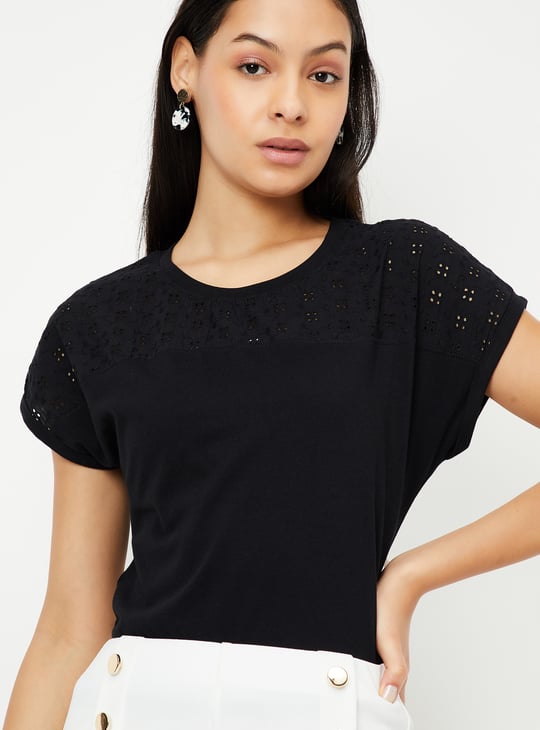 Women Schiffili Yoke T-shirt