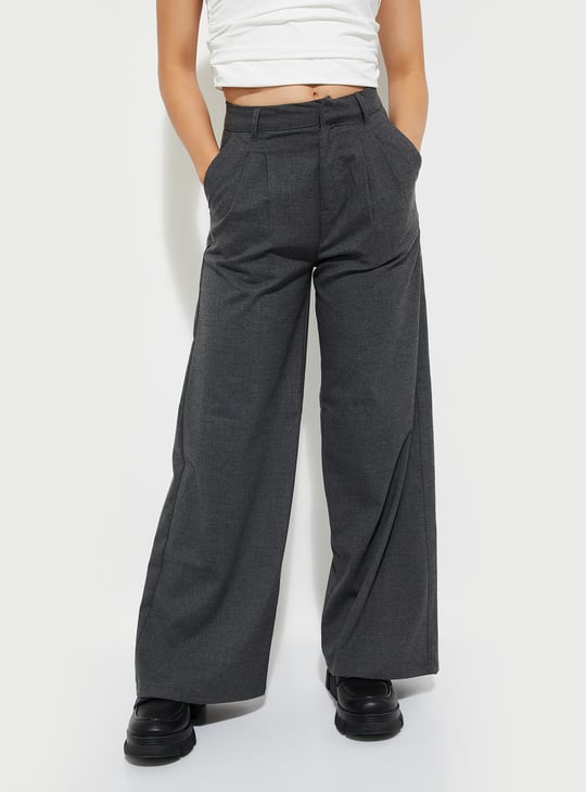 URB_N Women Pleated Wide Leg Trousers