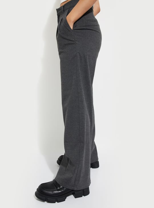 URB_N Women Pleated Wide Leg Trousers
