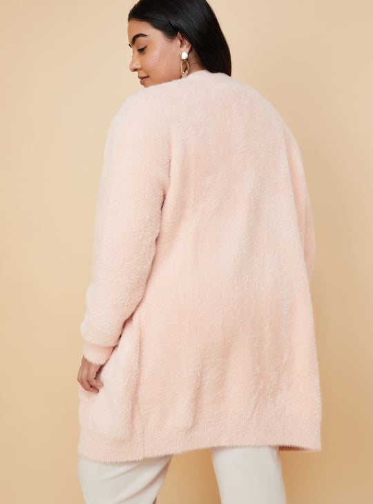 Women Knitted Open Front Cardigan