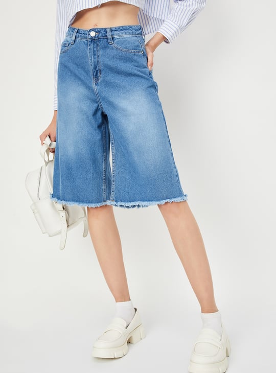 Womens Shorts Medium Length Jean Shorts Clothing Mid Length Denim