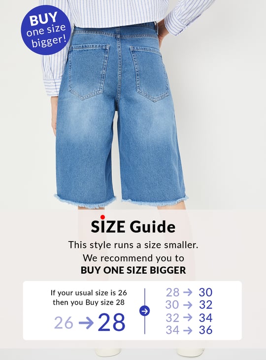 Women Washed Denim Shorts