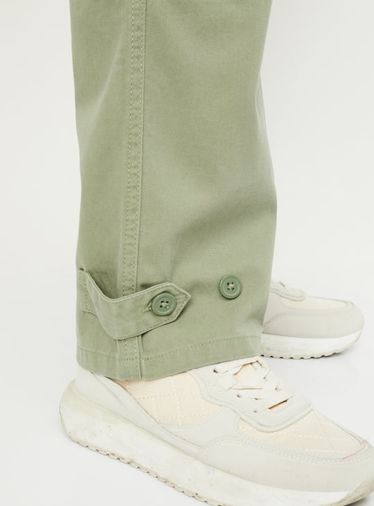 Women Solid Cargo Trousers