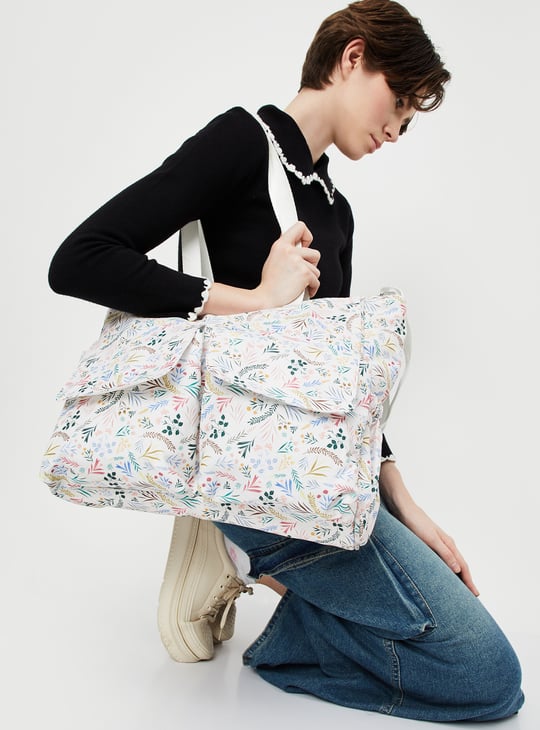 Women Printed Diaper Bag Multicolour Polyester