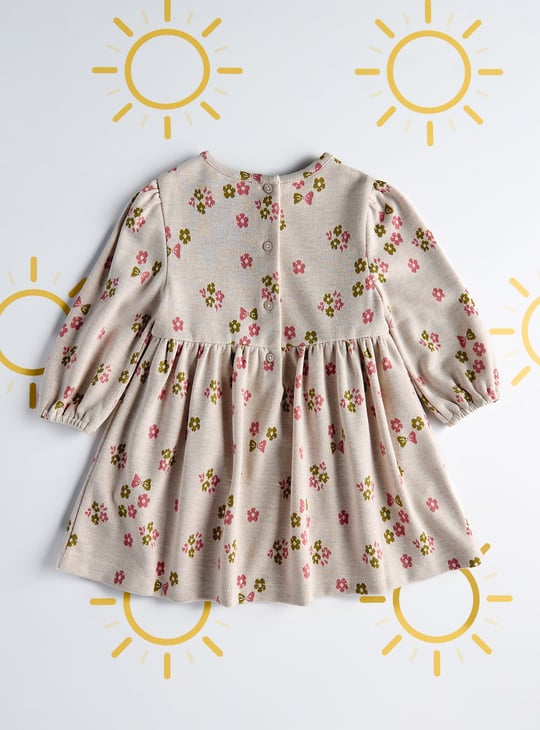 Girls Floral Printed A-line Dress
