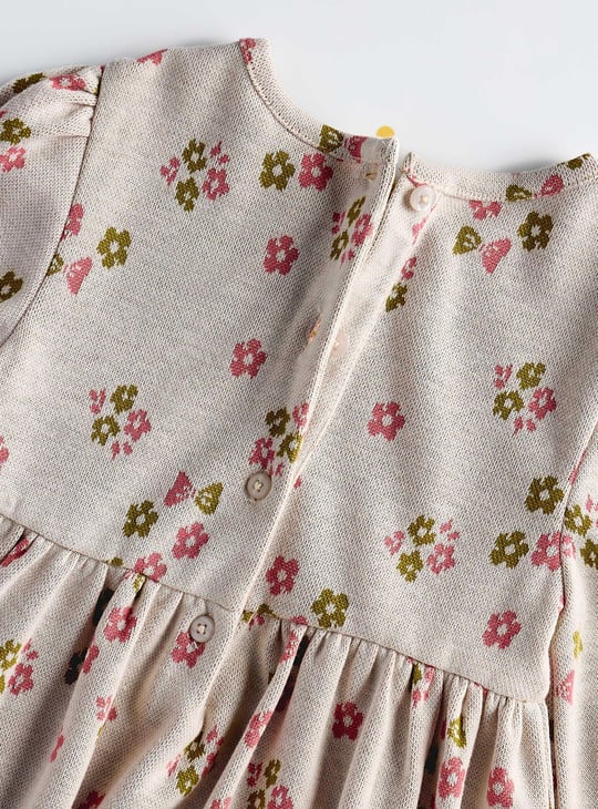 Girls Floral Printed A-line Dress