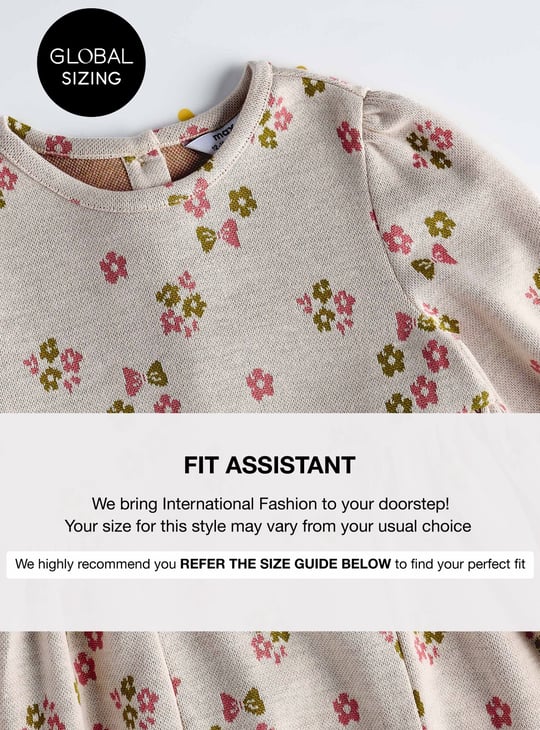 Girls Floral Printed A-line Dress