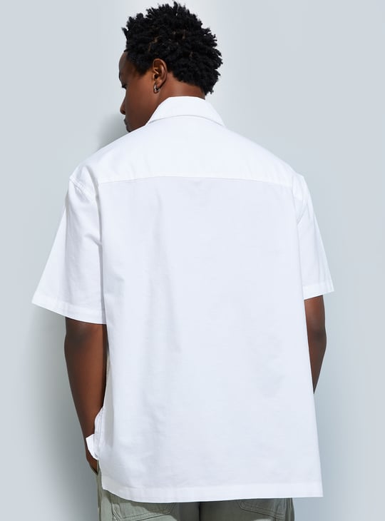 URB_N Men Boxy Fit Solid Shirt