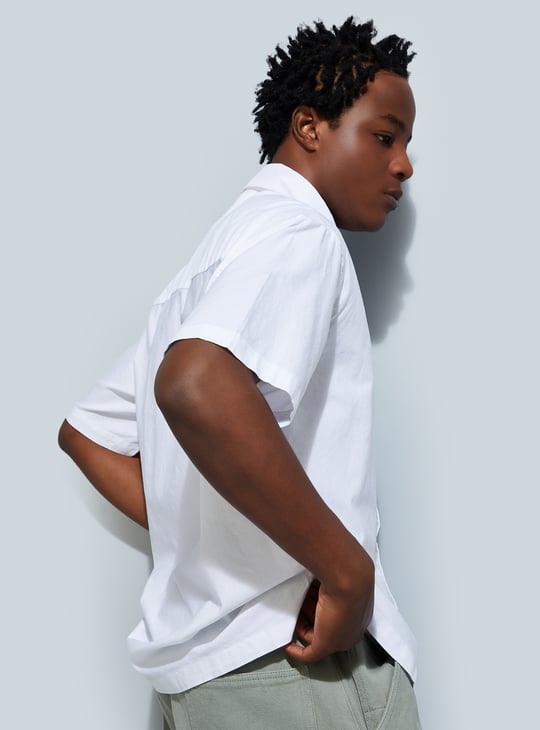 URB_N Men Boxy Fit Solid Shirt