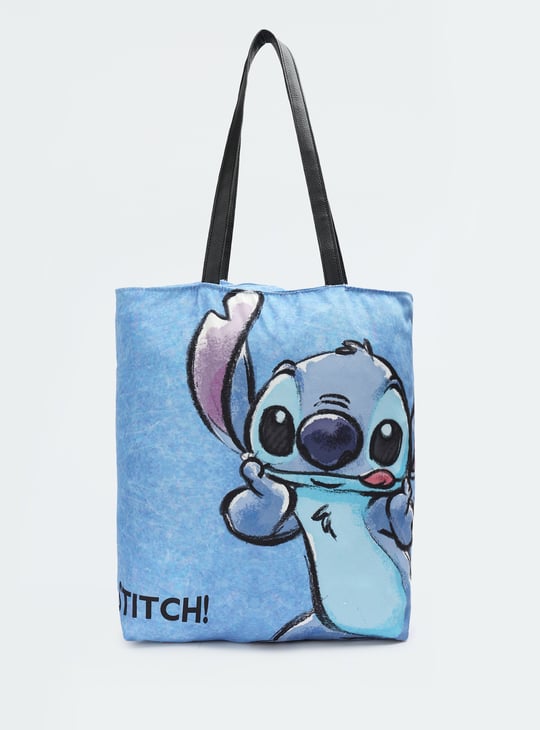 Women Stitch Printed Shoulder Bag | Blue | Cotton