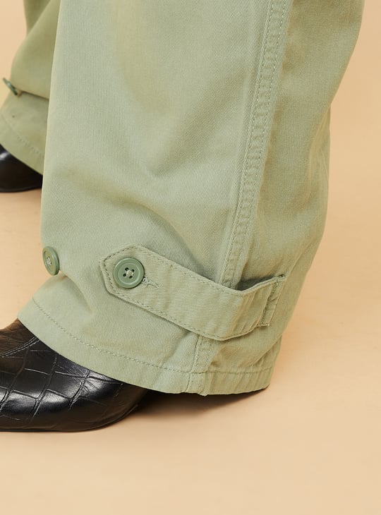 Women Solid Cargo Trousers