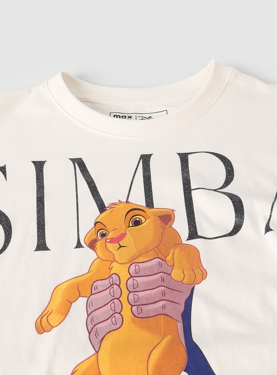 Girls Simba Print T-shirt