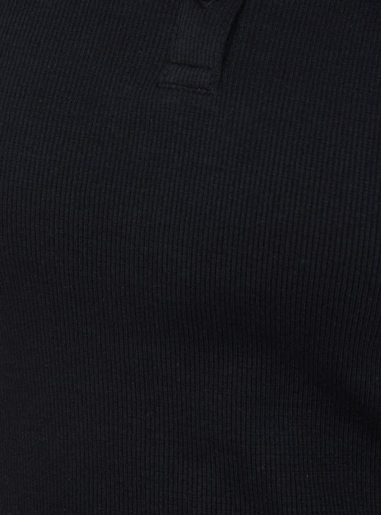 Girls Ribbed Henley T-shirt