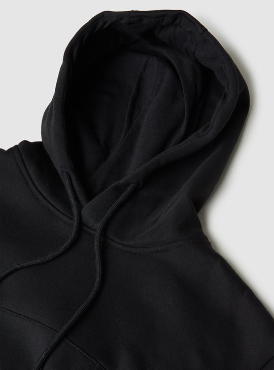 Girls Solid Hooded Sweatshirt