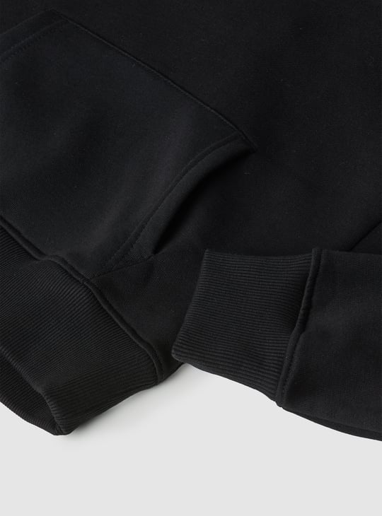 Girls Solid Hooded Sweatshirt