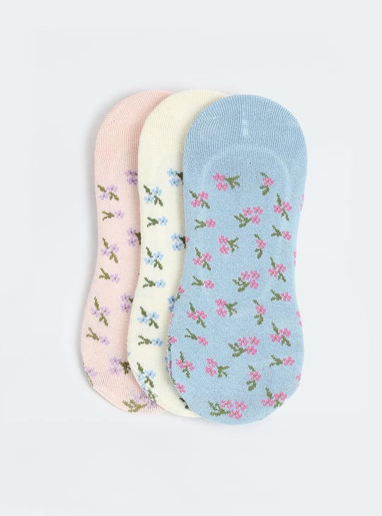 Women Printed No Show Socks - Pack of 3