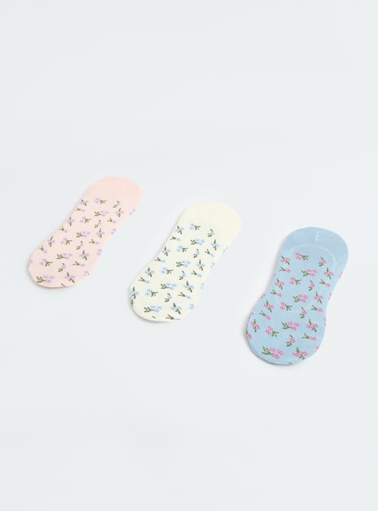 Women Printed No Show Socks - Pack of 3