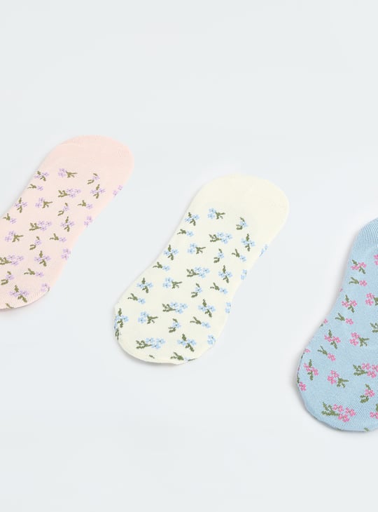 Women Printed No Show Socks - Pack of 3