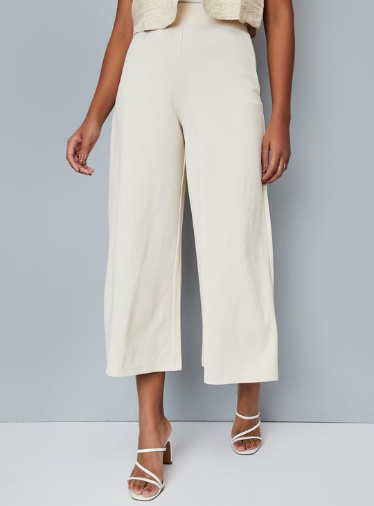 Kalki x Max Women Solid Wide Leg Trousers