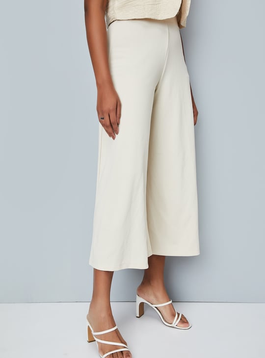 Kalki x Max Women Solid Wide Leg Trousers
