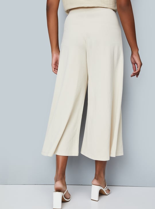 Kalki x Max Women Solid Wide Leg Trousers