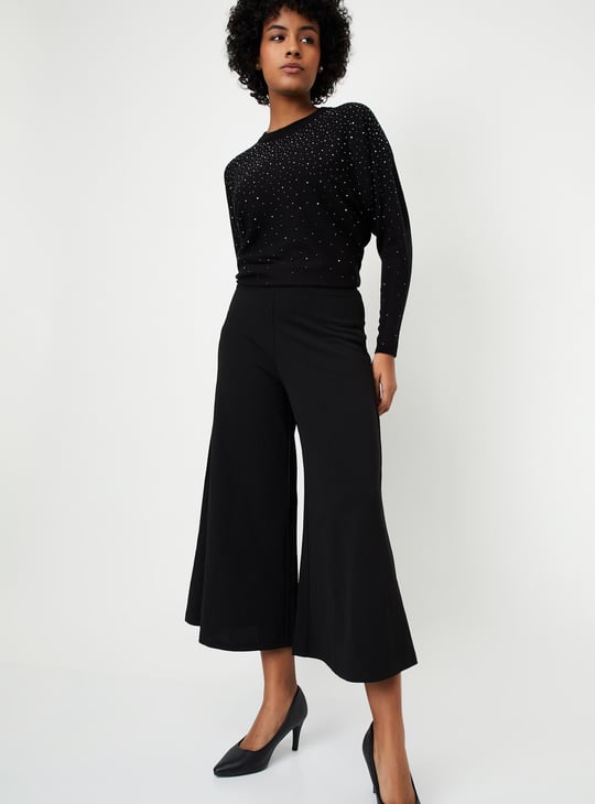 Kalki x Max Women Solid Wide Leg Trousers