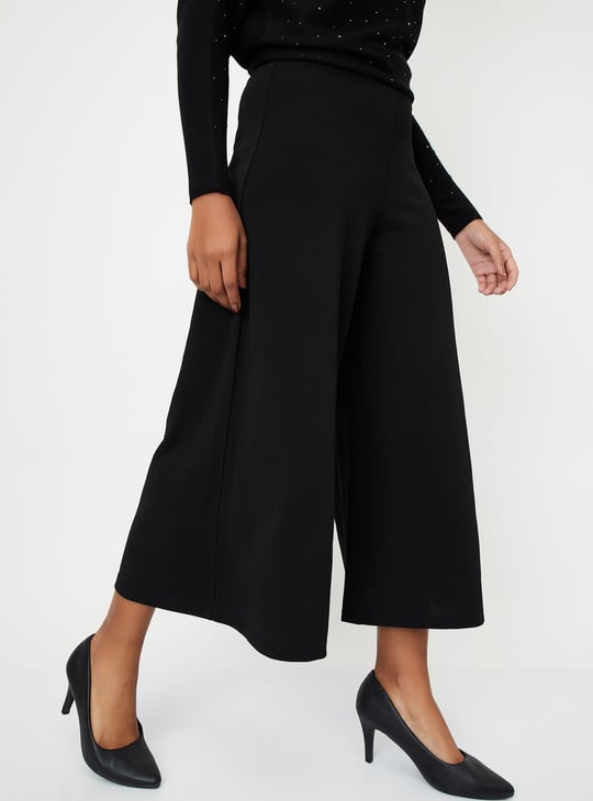 Kalki x Max Women Solid Wide Leg Trousers
